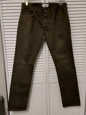 Wings + Horns Olive 5 Pocket Button Fly Pants